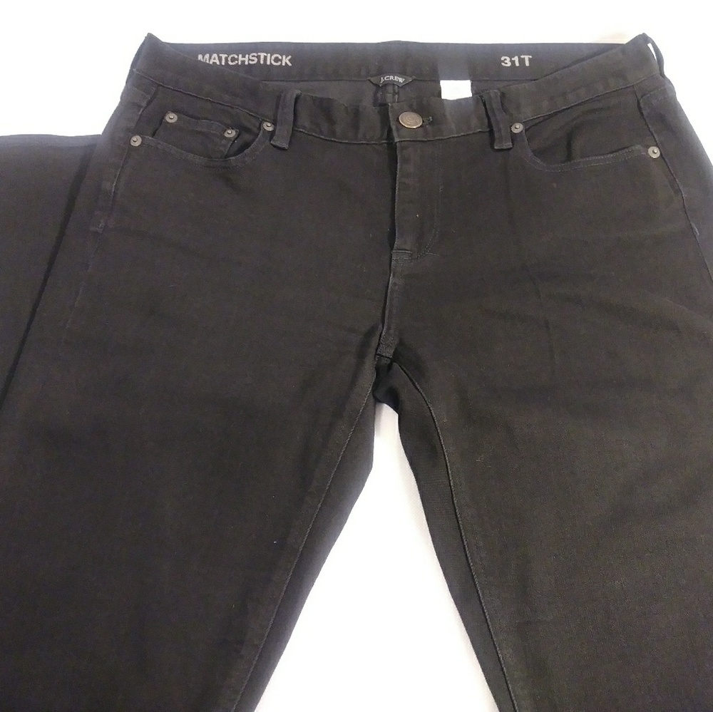 J crew Matchstick Black Stretch Jeans Size 31 Tall